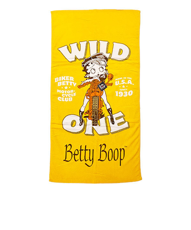 ベティー ブープ(Betty Boop) バスタオル (イエロー) ベティちゃん