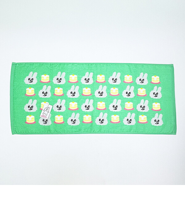 バニーコンビニ マメちゃんとケーキ フェイスタオル