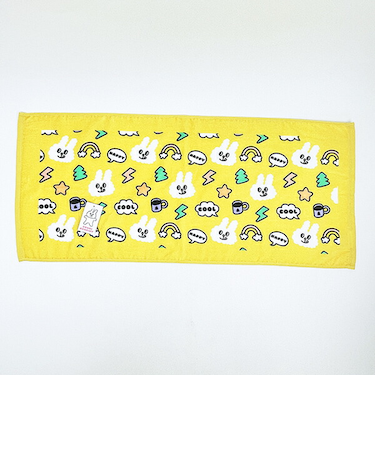 バニーコンビニ マヨくんと虹 フェイスタオル