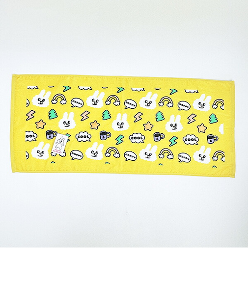 バニーコンビニ マヨくんと虹 フェイスタオル