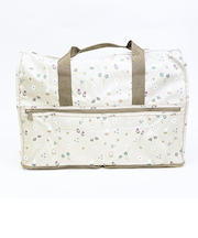 ミッフィー miffy 小花 折りたたみボストンバッグ(M) グレージュ