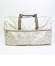 ミッフィー miffy 小花 折りたたみボストンバッグ(L) グレージュ