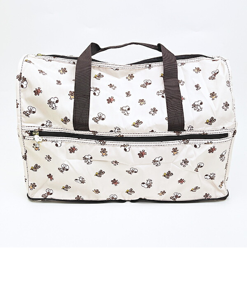 スヌーピー 折りたたみボストンバッグ(M) ベージュベア トラベル SNOOPY