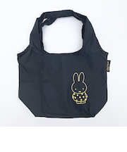 ミッフィー miffy 70th 折りたたみエコバッグ(S) ゴールド＆ブラック