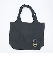 ミッフィー miffy 70th 折りたたみエコバッグ(M) ゴールド＆ブラック