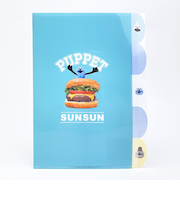 パペットスンスン 5インデックスクリアファイル 文具 日本製