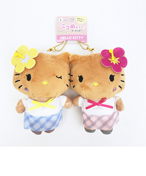 サンリオ 日焼け キティ ミミィ ニコぬい マスコットキーホルダー (L) ぬいぐるみ Sanrio