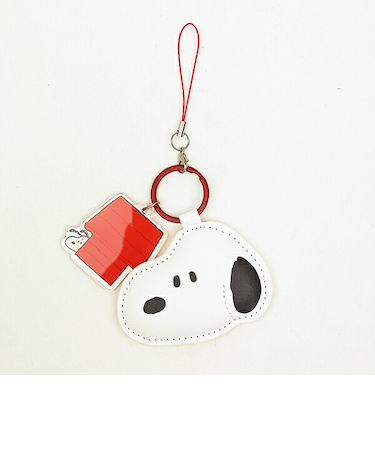 スヌーピー ドッグハウス PUレザーストラップ キーホルダー スマホ SNOOPY