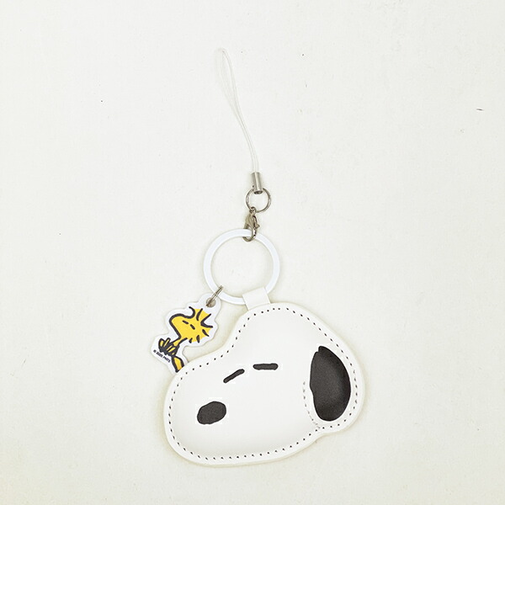 スヌーピー ウッドストック PUレザーストラップ キーホルダー スマホ SNOOPY