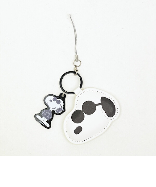 スヌーピー ジョー・クール PUレザーストラップ キーホルダー スマホ SNOOPY