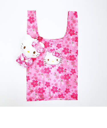 サンリオ ハローキティ 桜着物 ぬいぐるみエコバッグ Sanrio