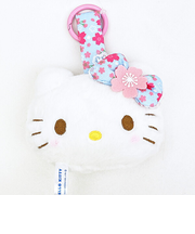 サンリオ ハローキティ 桜着物 フェイスタグマスコット ブラック Sanrio