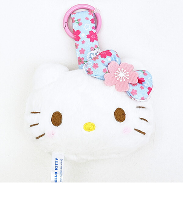 サンリオ ハローキティ 桜着物 フェイスタグマスコット ブラック Sanrio