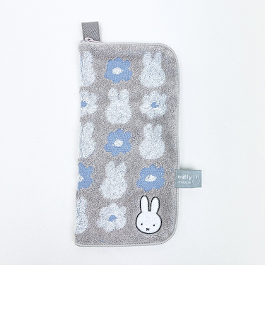 ミッフィー miffy どっとポーチ オーガニックコットン グレー