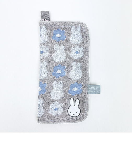 ミッフィー miffy どっとポーチ オーガニックコットン グレー