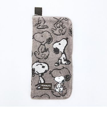 スヌーピー ウォームグレー  どっとポーチ SNOOPY
