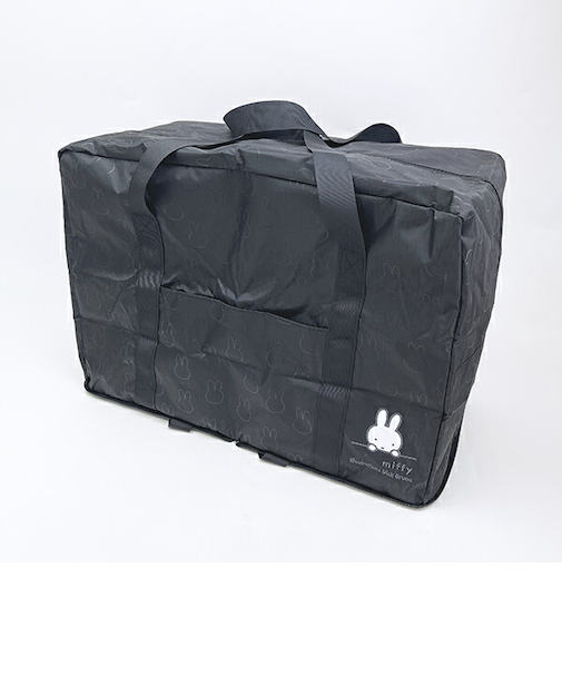 ミッフィー miffy 折りたたみボストンバッグ (L) ブラック トラベル