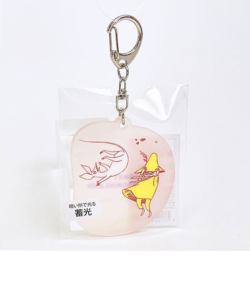 ムーミン 蓄光アクリルキーホルダー COMET ピンク MOOMIN