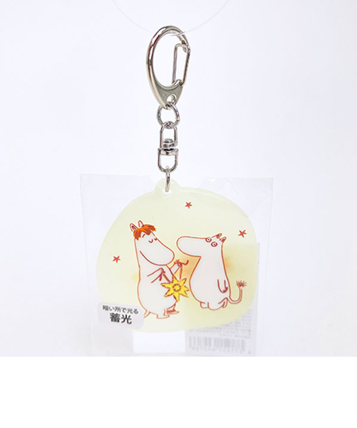 ムーミン 蓄光アクリルキーホルダー COMET イエロー MOOMIN