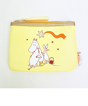 ムーミン フラットポーチ COMET イエロー MOOMIN