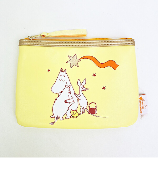 ムーミン フラットポーチ COMET イエロー MOOMIN
