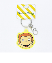 おさるのジョージ フェイス ラバーキーホルダー イエロー