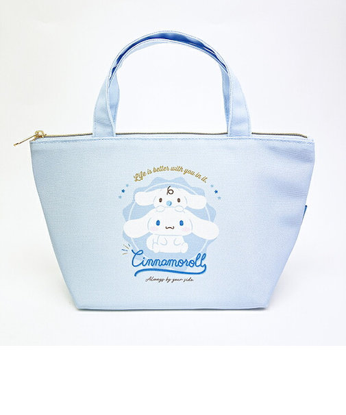 サンリオ シナモロール シナモン バッジロゴ 保冷帆布ランチバッグ SANRIO