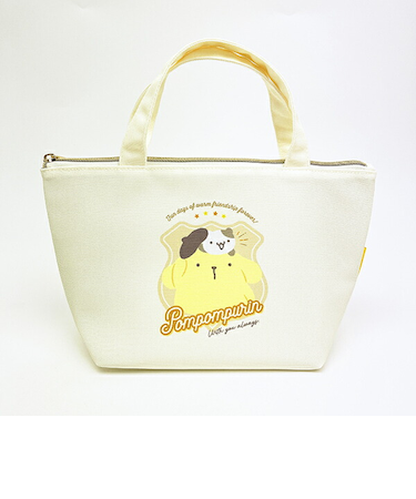 サンリオ ポムポムプリン バッジロゴ 保冷帆布ランチバッグ SANRIO