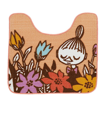 ムーミン リトルミイ トイレタリー2点セット (トイレマット・蓋カバーセット) インザガーデン MOOMIN