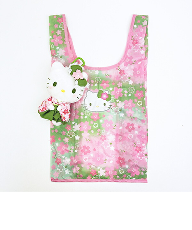 サンリオ ハローキティ ぬいぐるみエコバッグ  抹茶着物シリーズ Sanrio