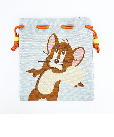 トムとジェリー ジェリー チアフルニット巾着 トムジェリ