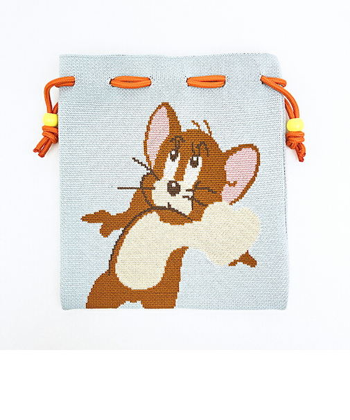 トムとジェリー ジェリー チアフルニット巾着 トムジェリ