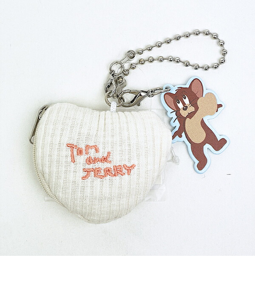 トムとジェリー ジェリー チアフルハートポーチチャーム キーホルダー トムジェリ