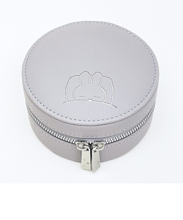 ミッフィー miffy ラウンド トラベルジュエリーボックス (ラベンダーグレー)