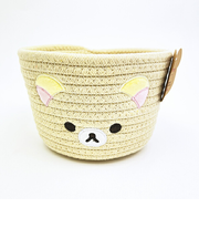 リラックマ コリラックマ ロープバスケット(S) 小物入れ