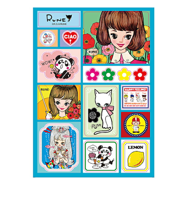 内藤ルネ ときめき ステッカー アソート 文具 シール