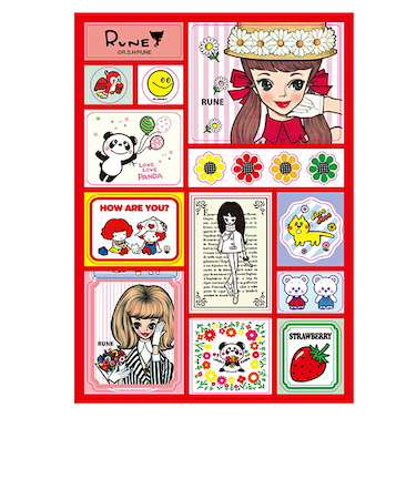 内藤ルネ キャノチェ ステッカー アソート 文具 シール