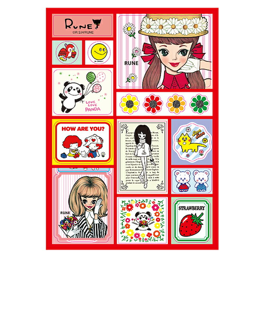 内藤ルネ キャノチェ ステッカー アソート 文具 シール