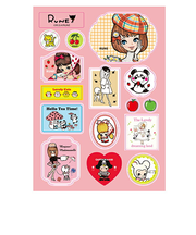 内藤ルネ ベレー ステッカー アソート 文具 シール