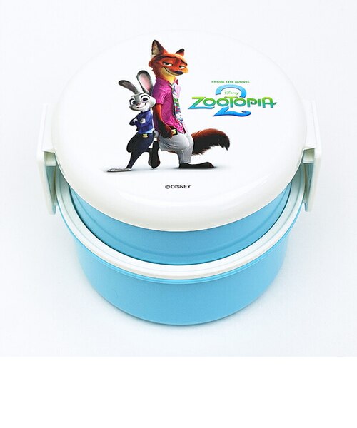 ディズニー ズートピア 丸型ランチボックス2段(フォーク付) 日本製