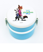 ディズニー ズートピア 丸型ランチボックス2段(フォーク付) 日本製 Disney