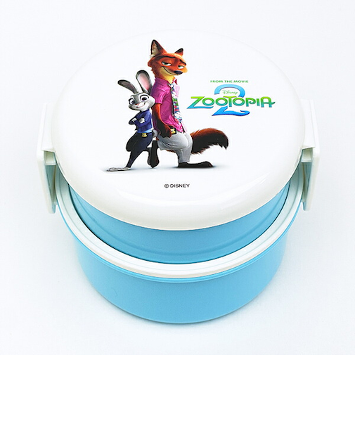 ディズニー ズートピア 丸型ランチボックス2段(フォーク付) 日本製 Disney