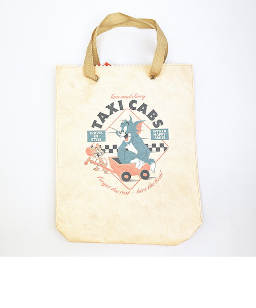 トムとジェリー レトロポスター トートバッグ ベージュ
