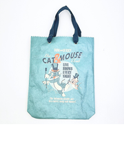 トムとジェリー レトロポスター トートバッグ ターコイズ
