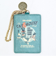 トムとジェリー レトロポスター パスケース ターコイズ 定期入れ