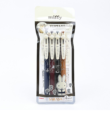 ミッフィー miffy サラサクリップ(0.5) ビンテージ4色セット ボールペン 文具 日本製