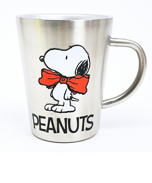スヌーピー 二重マグカップ リボン キッチン 保温保冷 SNOOPY