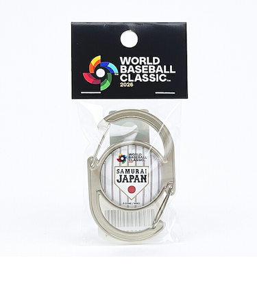 WBC 2026 (WORLD BASEBALL CLASSIC) カラビナ (ホワイト) キーホルダー 大谷翔平 侍ジャパン