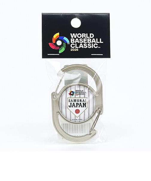 WBC 2026 (WORLD BASEBALL CLASSIC) カラビナ (ホワイト) キーホルダー 大谷翔平 侍ジャパン