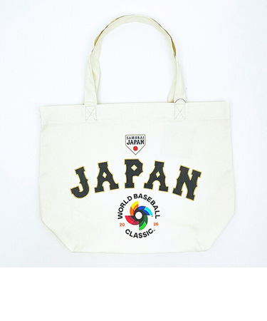 WBC 2026 (WORLD BASEBALL CLASSIC) キャンパストートバッグ (アイボリー) 大谷翔平 侍ジャパン